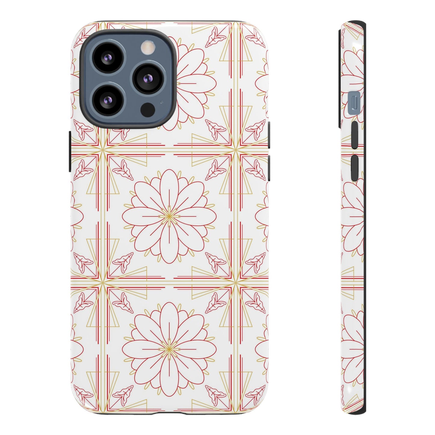Floral Pattern Phone Case - Stylish Tough Case, Flower Design, Cute Mobile Cover, Phone Accessory, Gift for Her, Spring Style