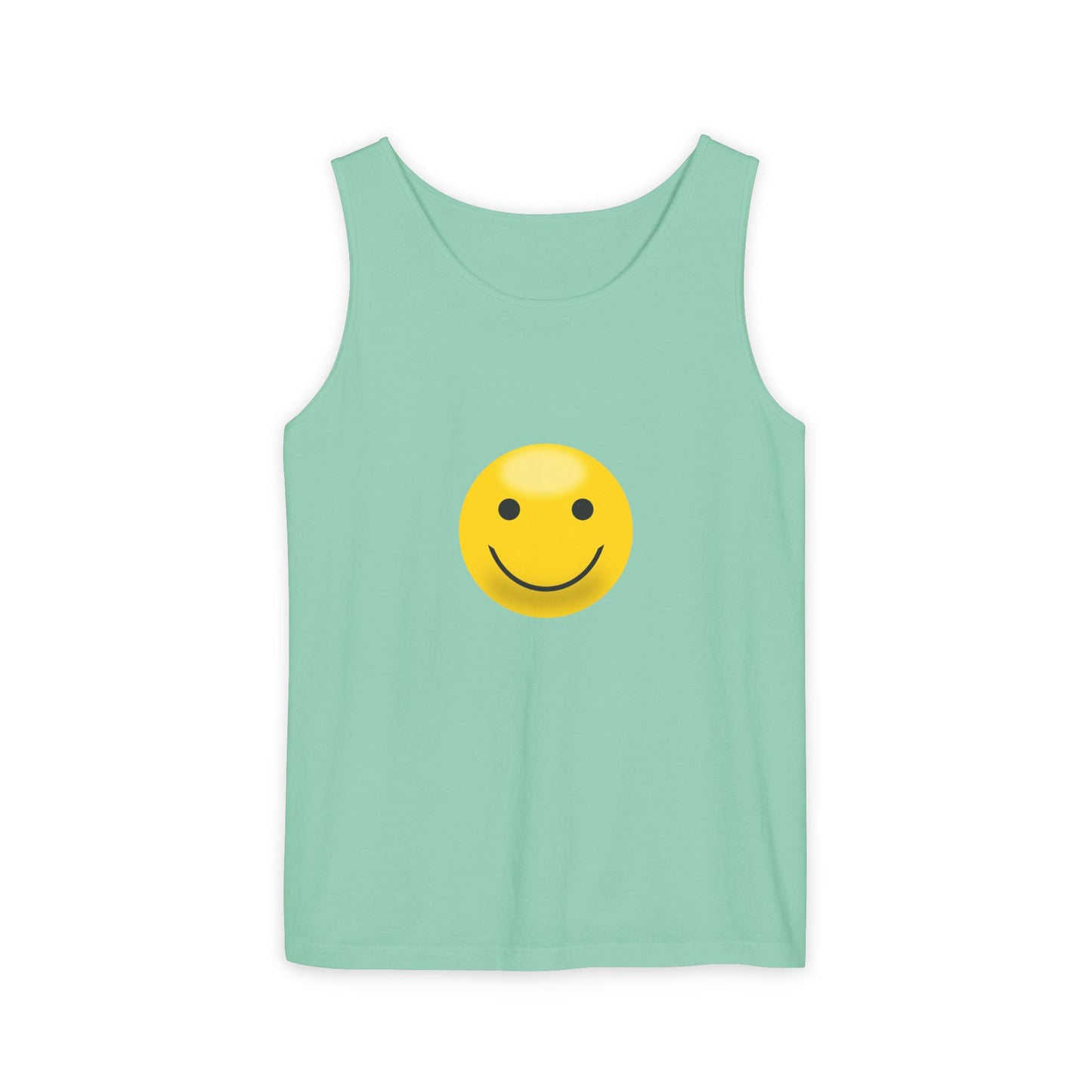 Smiley Face Tank Top, Summer Shirt, Casual Wear, Beach Outing, Gift for Friends, Positive Vibes Apparel