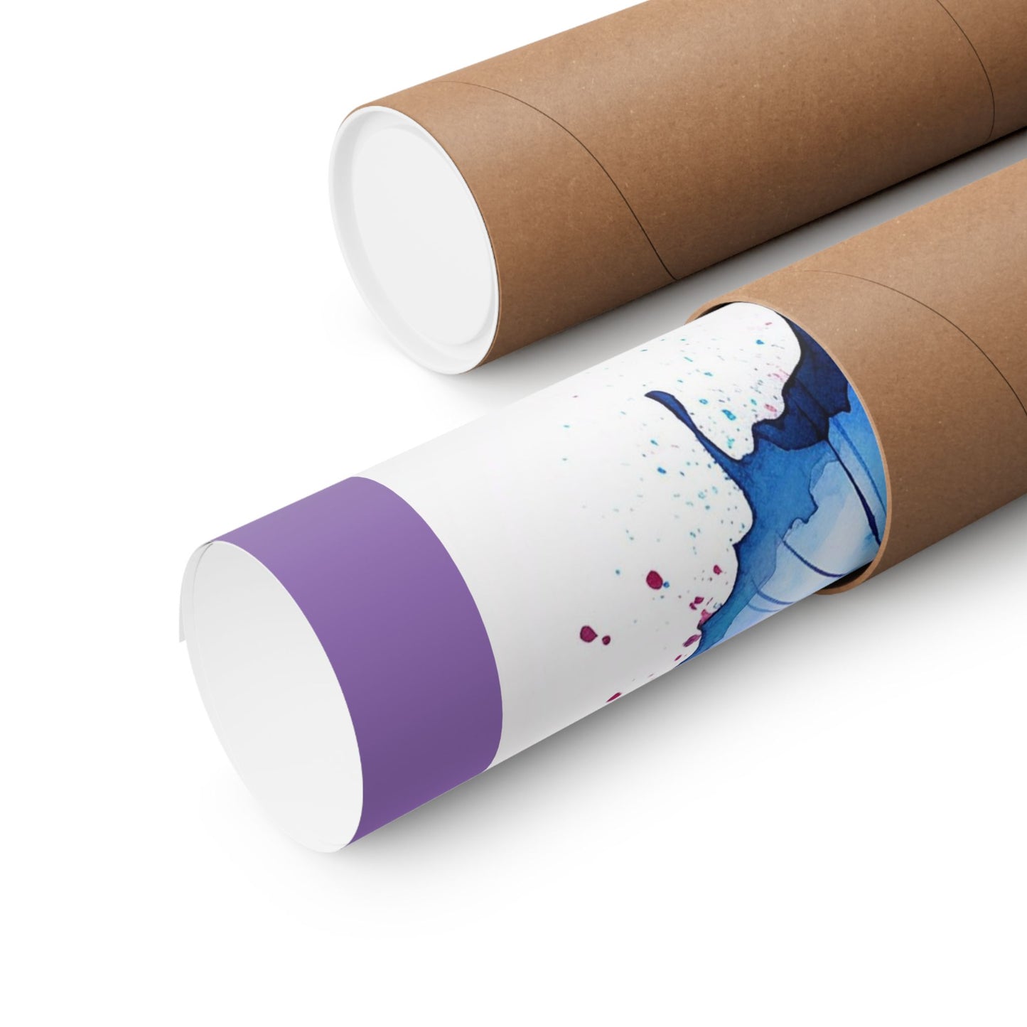 Butterfly Watercolor Matte Poster — Purple Vertical Art Print