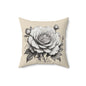 Elegant Floral Rose Pillow, Home Decor, Gift for Her, Cozy Living Room Accent, Wedding Decoration, Interior Design