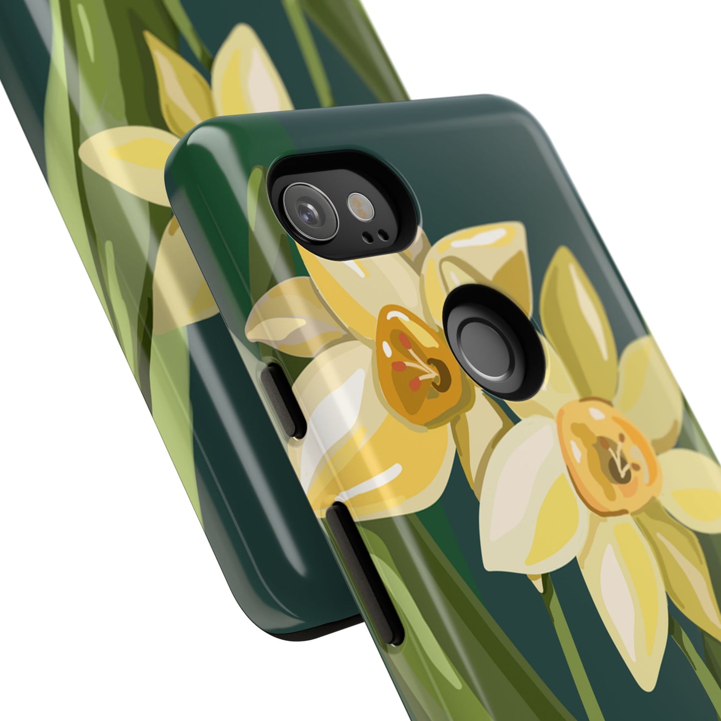 Floral Phone Case - Yellow Daffodil Design, Tough Phone Cover, Spring Decor, Floral Gift, Nature-Inspired Accessories