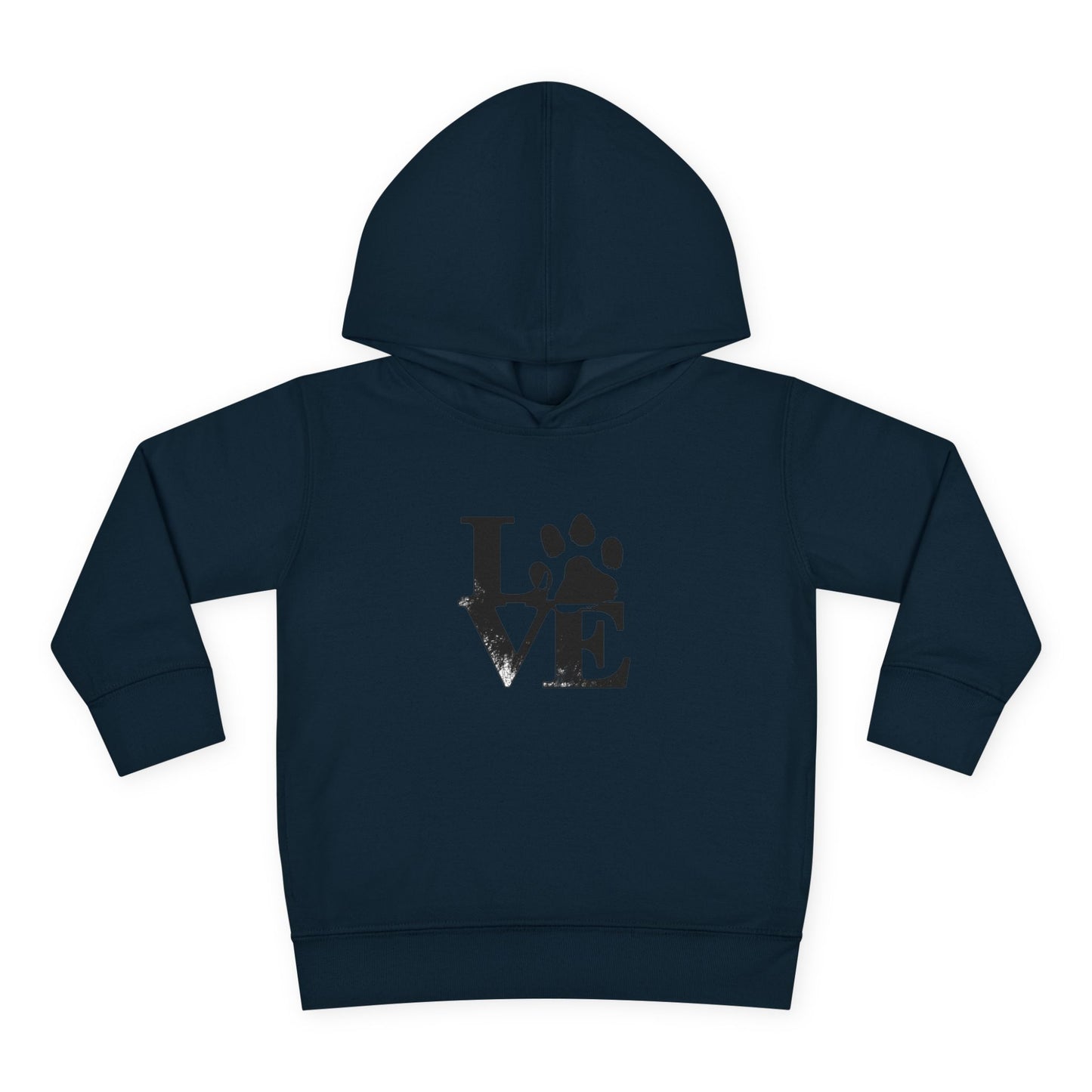 Paw Print Love Toddler Fleece Hoodie, Cute Kids Sweatshirt, Animal Lover Gift, Pet Lover Apparel, Cozy Toddler Hoodie
