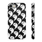 Ghost Pattern Phone Case, Cute Ghost Cell Phone Cover, Halloween Accessory, Spooky Gift, Black and White Phone Case