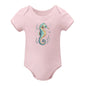 Short Sleeve Baby Romper - Seahorse