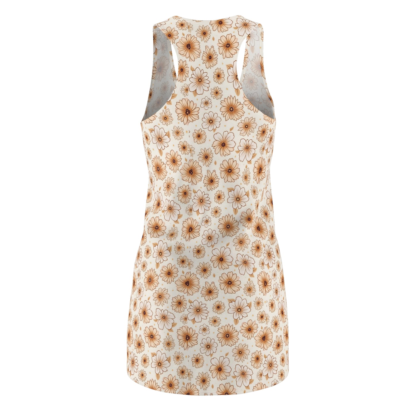 Floral Racerback Dress, Summer Dress, Casual Dress, Beachwear, Daily Wear, Gift for Her, Bohemian Style