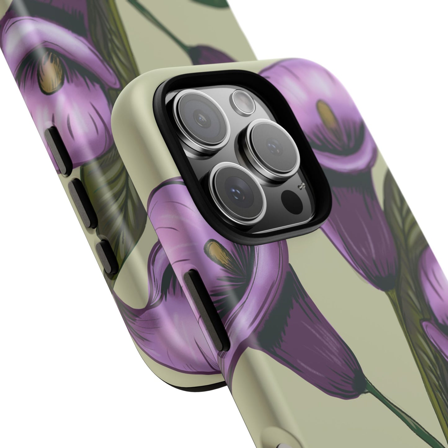 Floral Phone Case - Tough Cases, Purple Flower Design, Cell Phone Accessories, Gift for Her, Nature Lover Essentials
