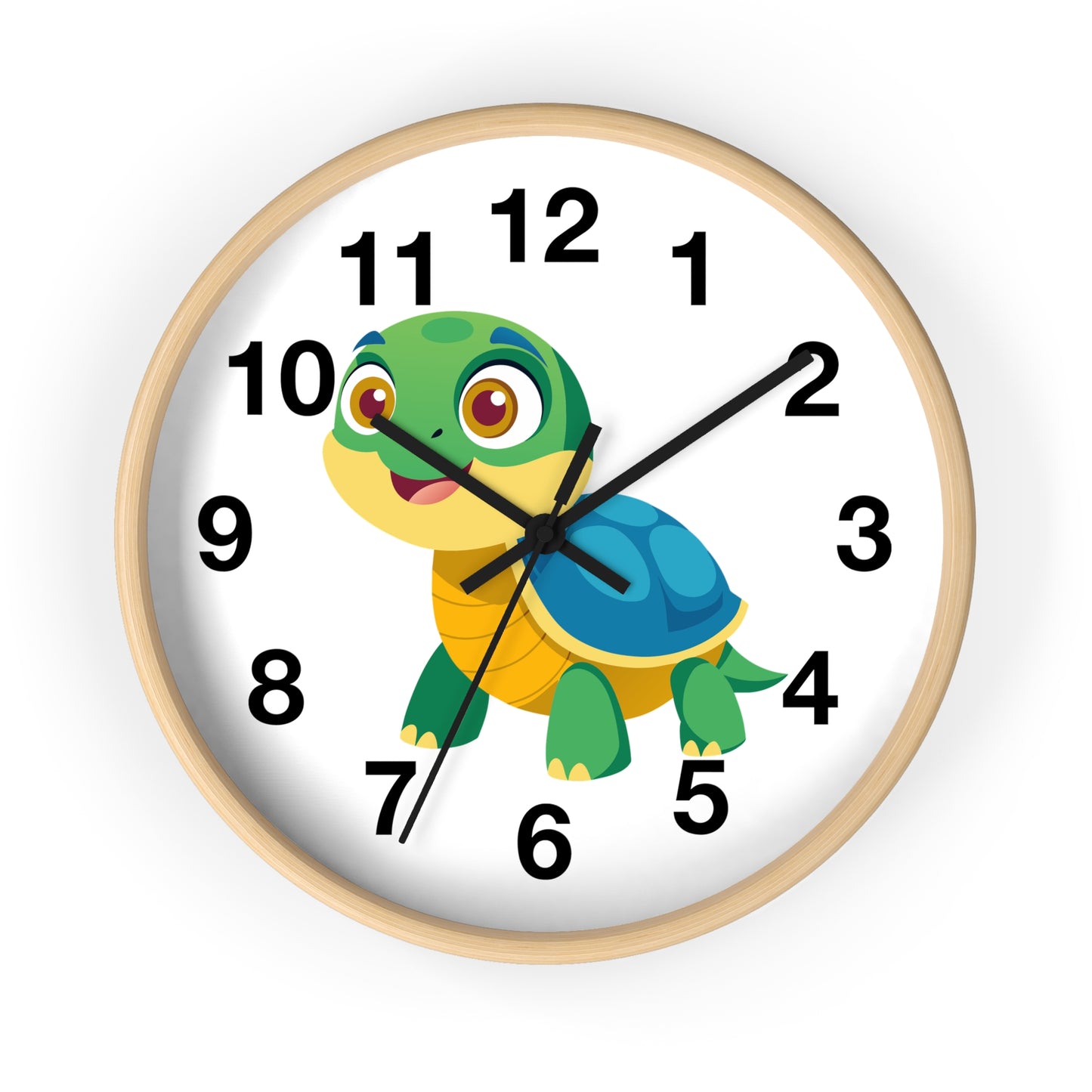 Cute Turtle Wall Clock, Kids Room Decor, Animal Clock, Playful Timepiece,
