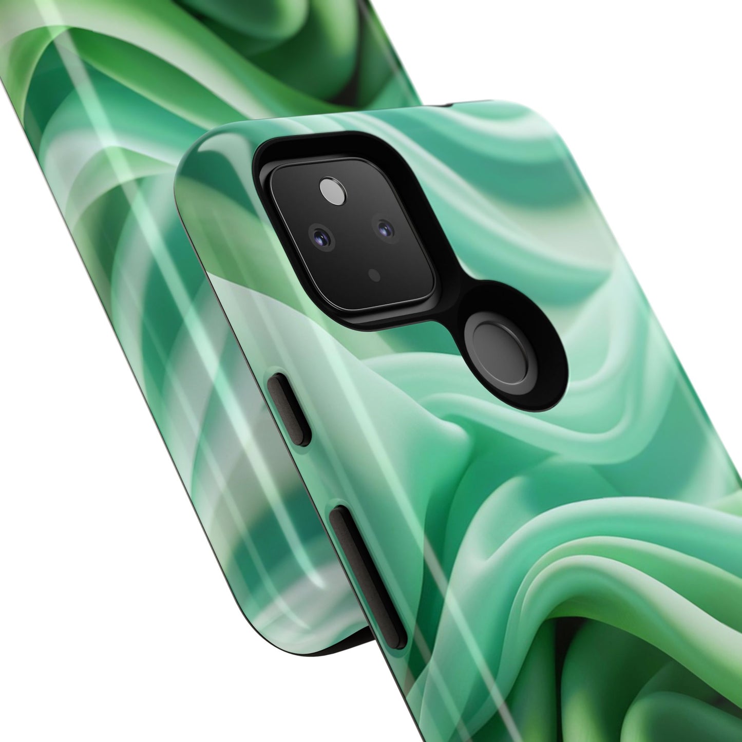 Stylish Phone Case, Tough Case, Green Abstract Design, Cell Phone Cover, Unique Gift, Trendy Accessory