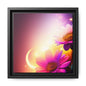 Framed Floral Canvas Art — Pink Daisies Sunset Wall Print