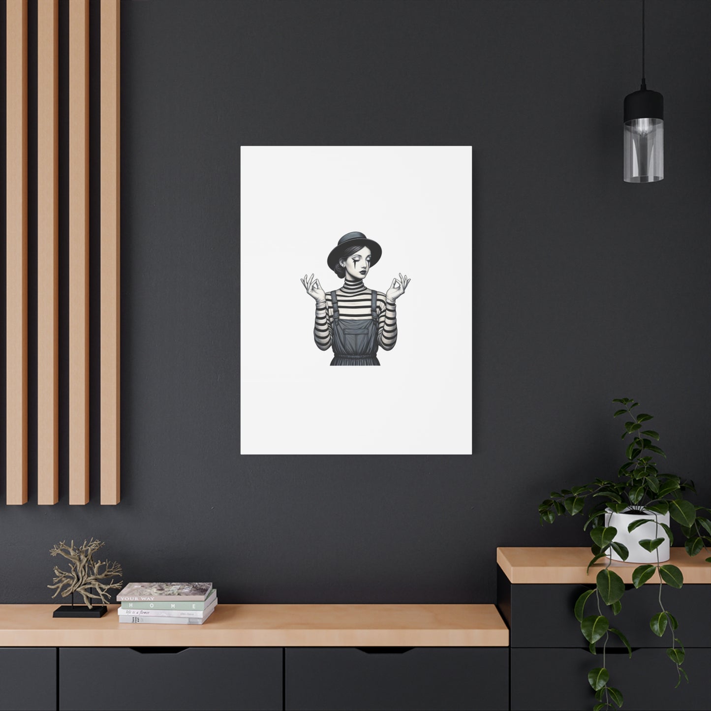 Meditative Striped Canvas Wall Art | Modern Boho Decor, Gift for Art Lovers, Minimalist Home Accent, Gallery Wall Art