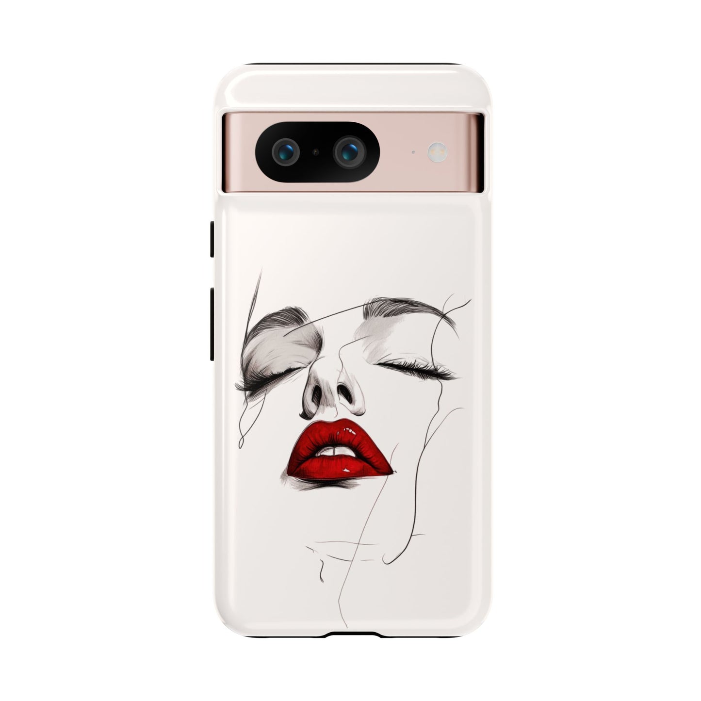 Stylish Phone Case with Artistic Lip Design, Femme Tech Accessory, Trendy Device Cover, Gift for Her, Unique Phone Accessories