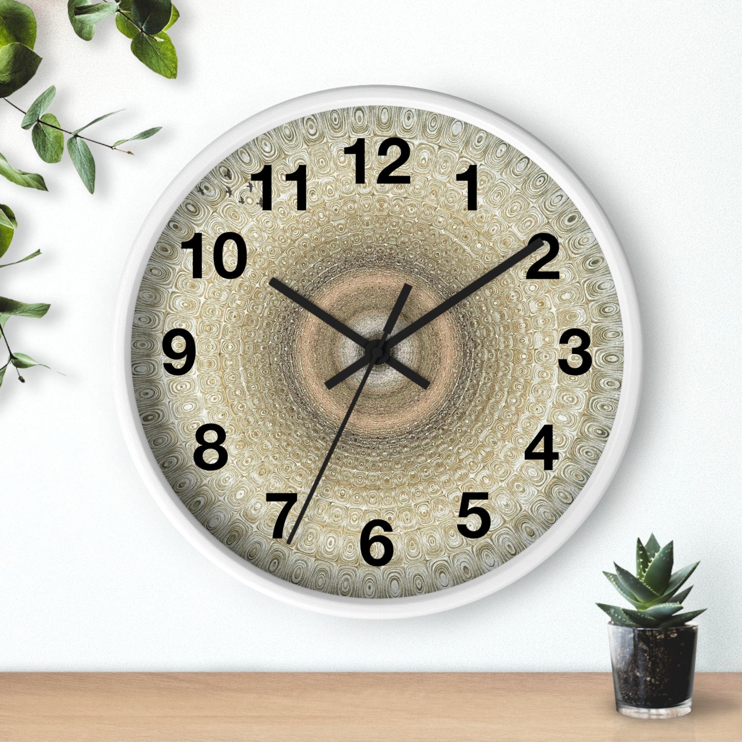 Elegant Textured Wall Clock, Modern Home Decor, Unique Gift for Housewarming, Minimalist Style, Timeless Design, Wall Art