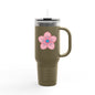 Charming Floral Insulated Travel Mug | 40oz Coffee Cup, Personalized Gift, Summer Hydration, Eco-Friendly Drinkware, Perfect for Road Trips