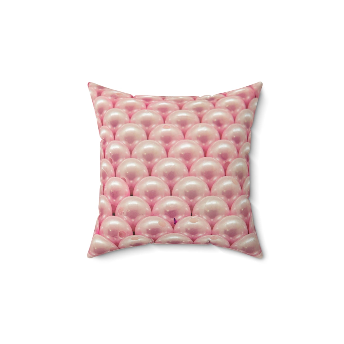 Pink Pearl Patterned Square Pillow, Decorative Cushion, Home Decor, Gift for Her, Soft Furniture Accent, Cozy Vibes