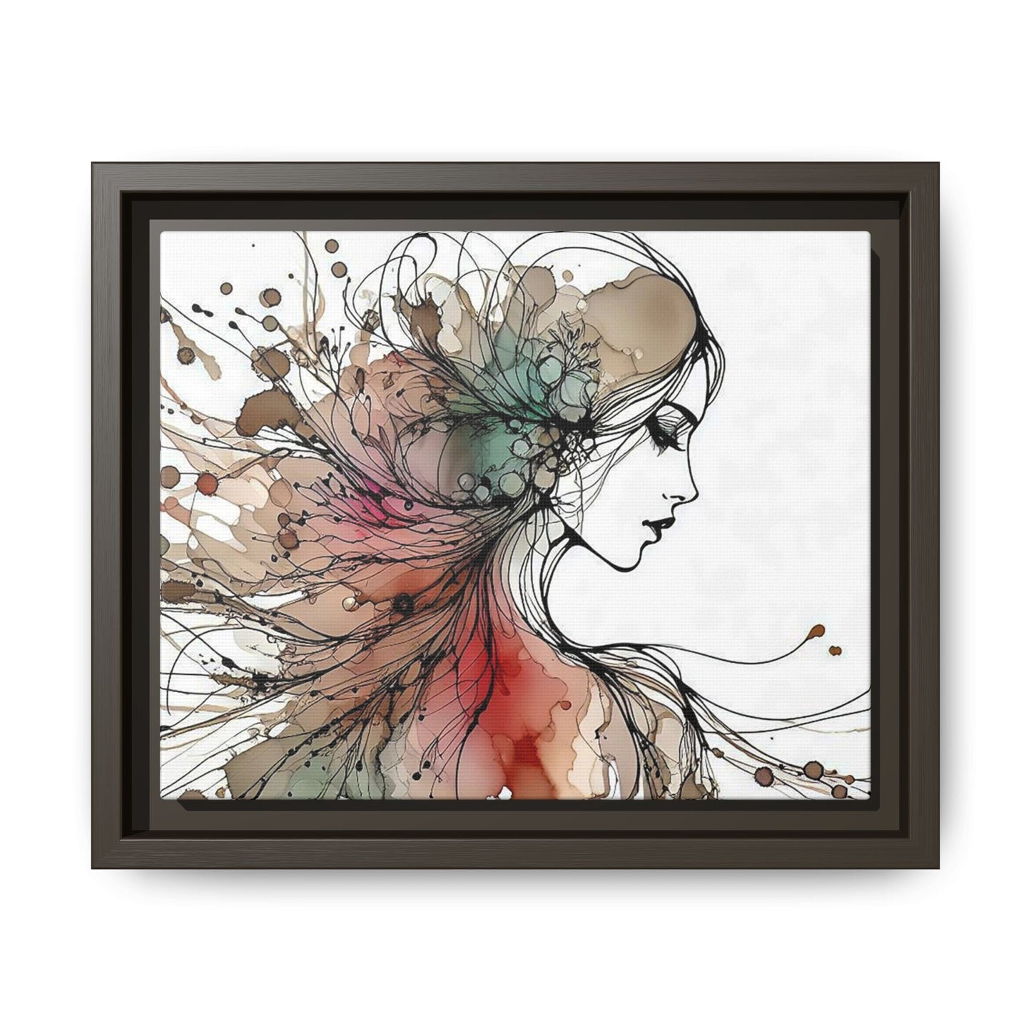 Matte Canvas, Framed (Multi-color) - Girl Whispers