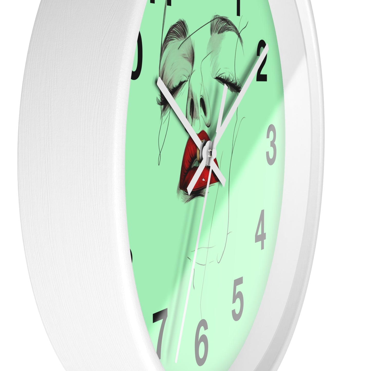 Artistic Lips Wall Clock, Modern Decor, Home Accent, Unique Gift, Stylish Wall Art, Boho Living Space