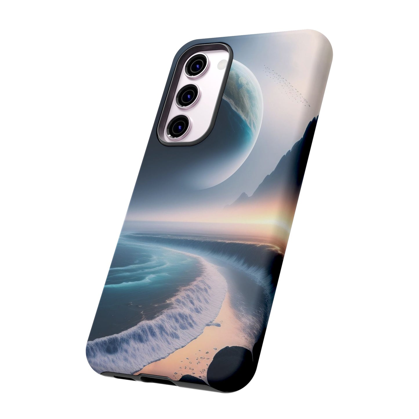 Galaxy Ocean Phone Case — Surreal Planet Beach Tough Case