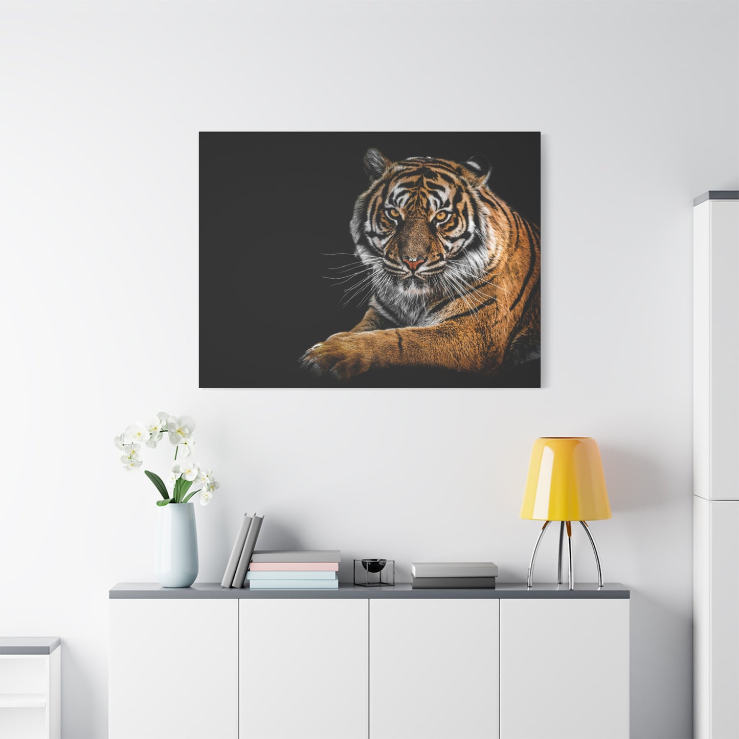Majestic Tiger Canvas Art, Perfect for Animal Lovers, Home Decor, Gift for Wildlife Enthusiasts, Modern Wall Art, 1.25" Depth