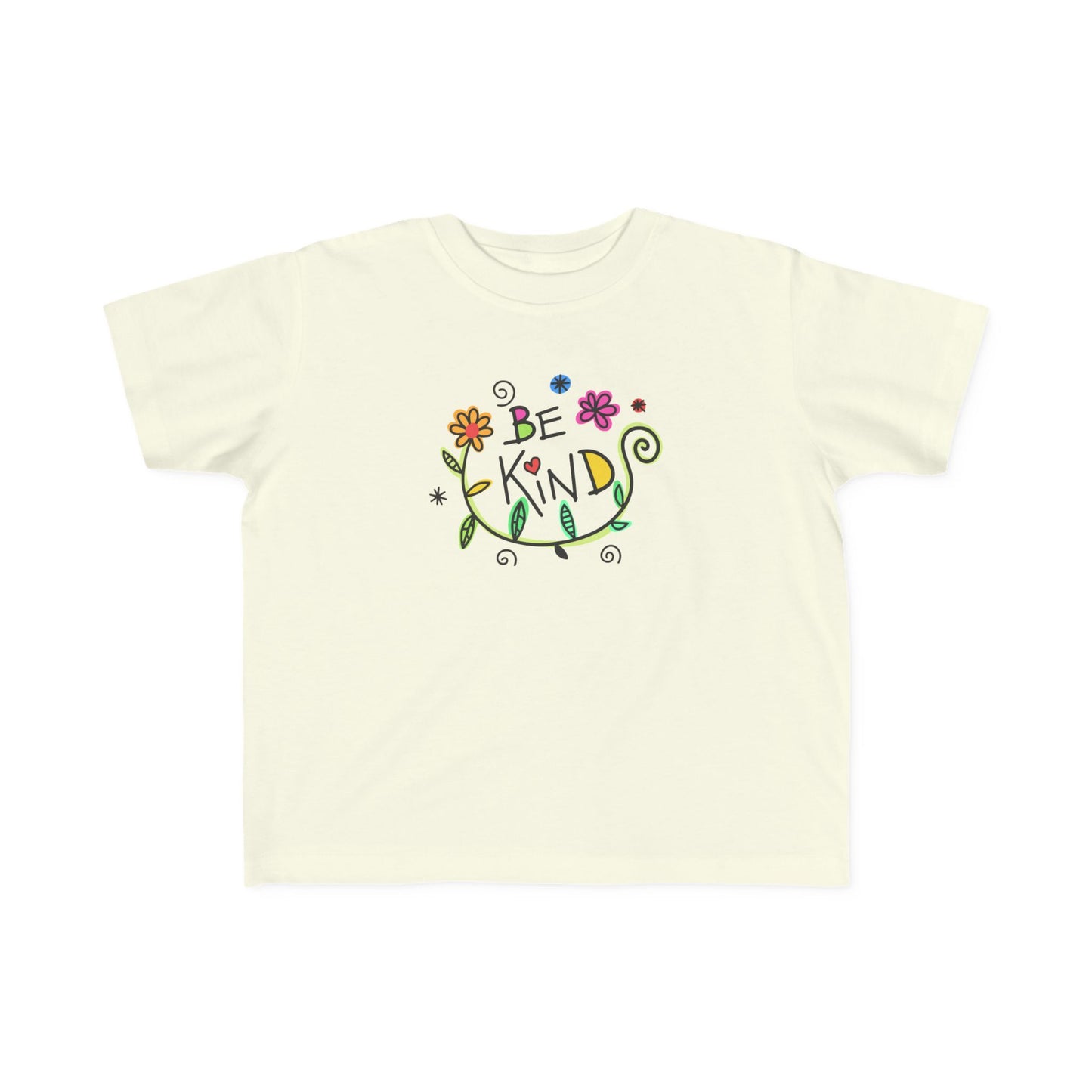 Whimsical Toddler Tee - 'Be Kind' Design, Cute Kids' Shirt, Floral Graphic Tee, Toddler Gift, Inspirational Apparel