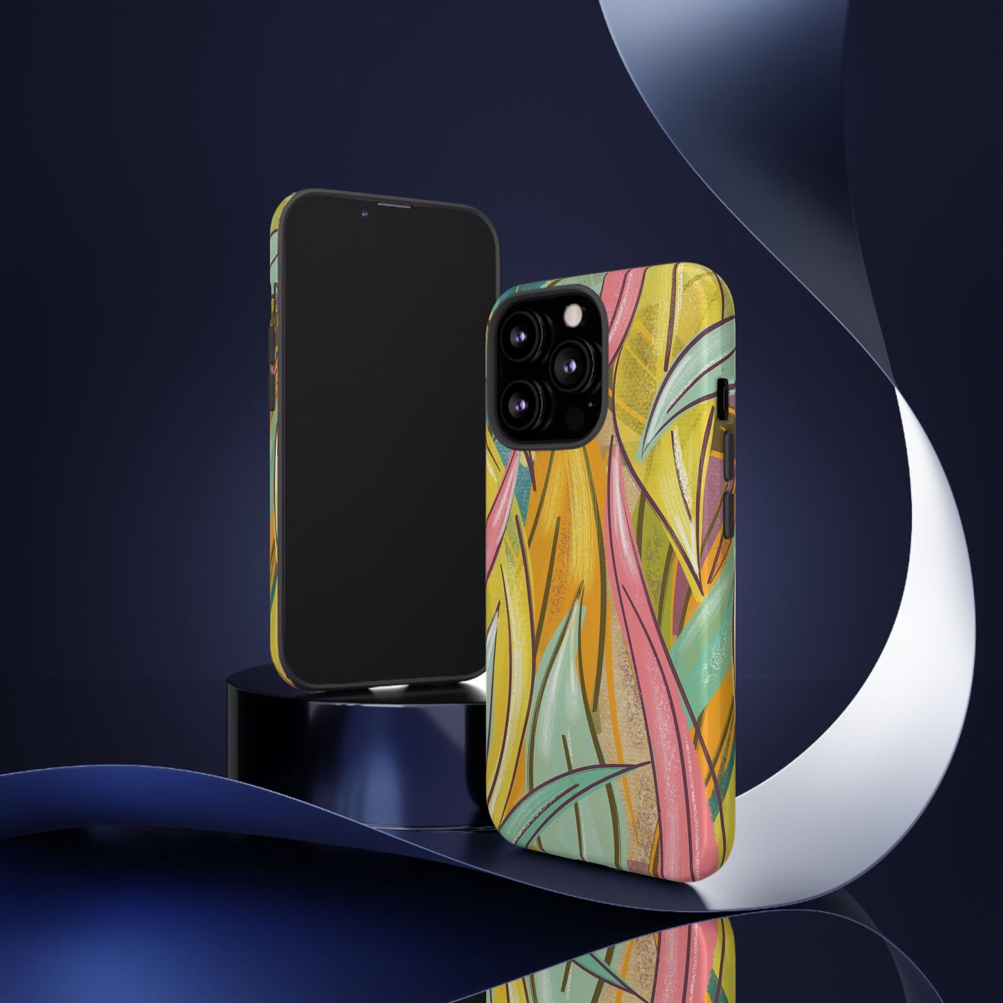 Vibrant Phone Case with Colorful Leaf Design, Tough Cases for Nature Lovers, Eco-Friendly Gift, Summer Vibes, Floral Phone Cover
