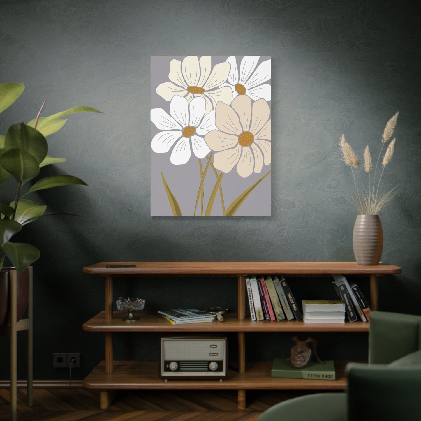 Copy of Copy of Matte Canvas, Stretched, 1.25" Tulips Pink and Purple Flowers