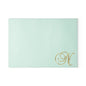 Monogram Glass Cutting Board — Mint or Clear Tempered Glass with Gold Script "N"