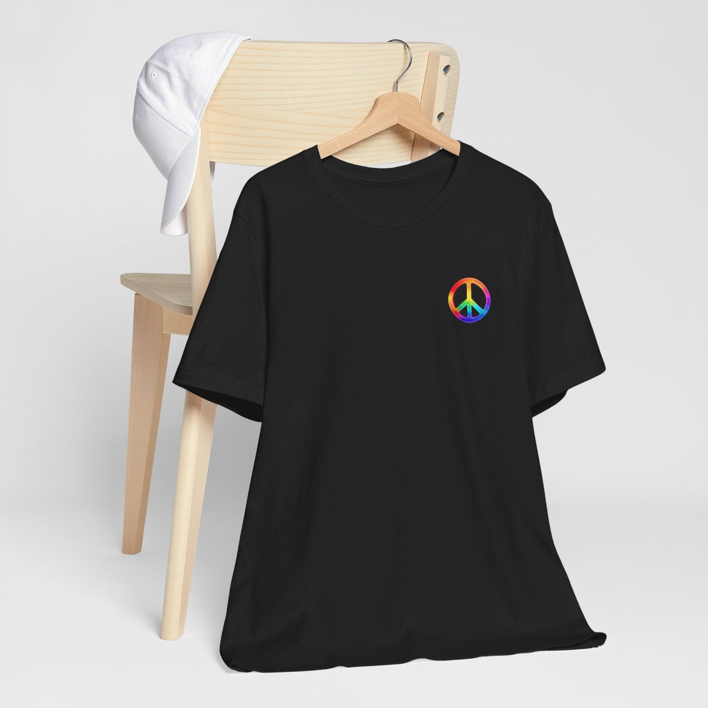 Peace Sign Tie-Dye Tee — Rainbow Hippie Peace Symbol T-Shirt