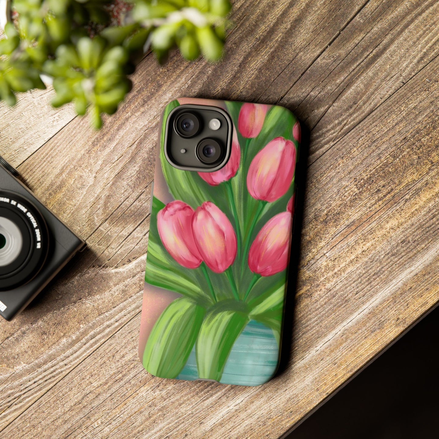 Floral Phone Case with Vibrant Tulips - Tough Cases for Garden Lovers, Spring Gifts, Nature Enthusiasts, Unique Gadget Accessories, [...]
