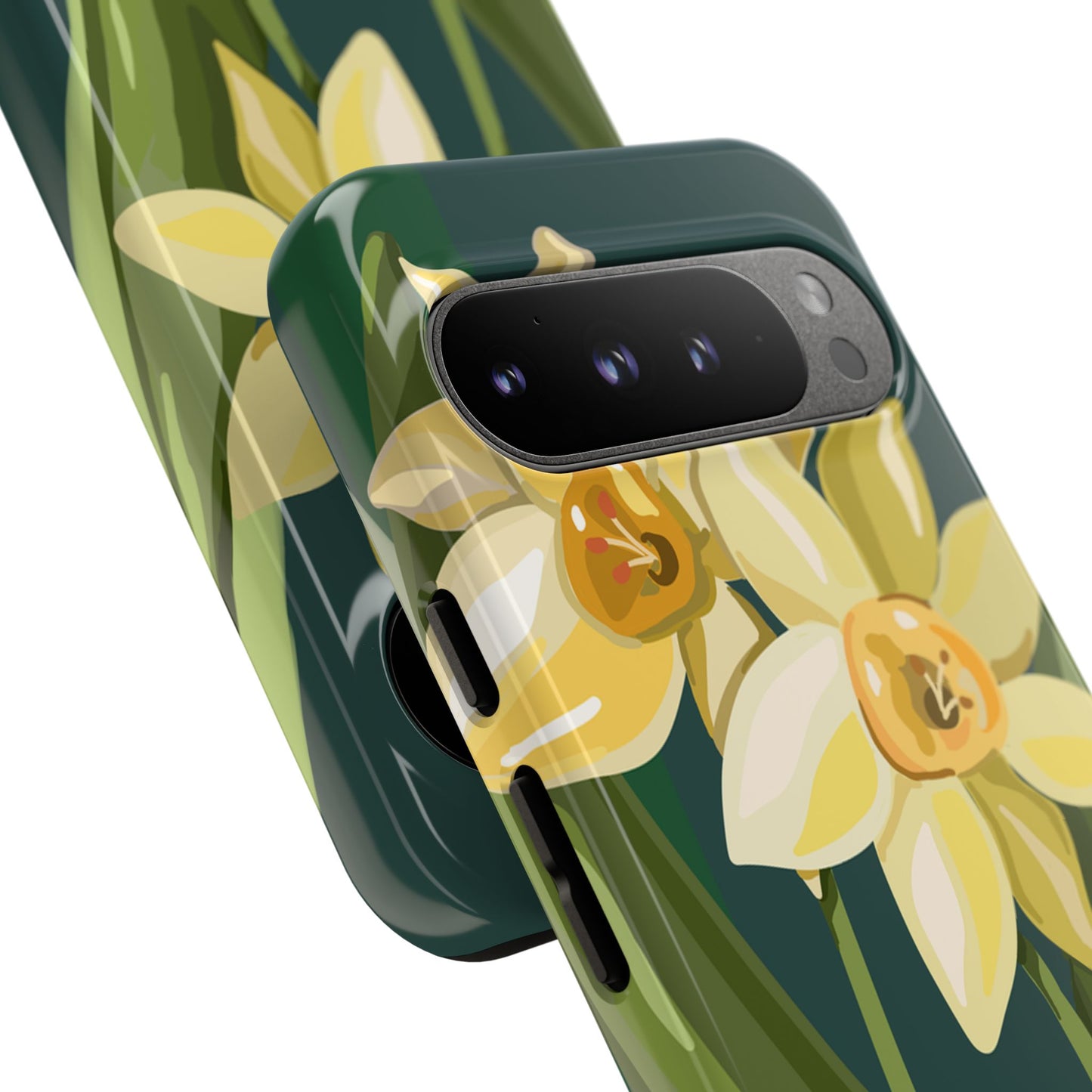 Floral Phone Case - Yellow Daffodil Design, Tough Phone Cover, Spring Decor, Floral Gift, Nature-Inspired Accessories