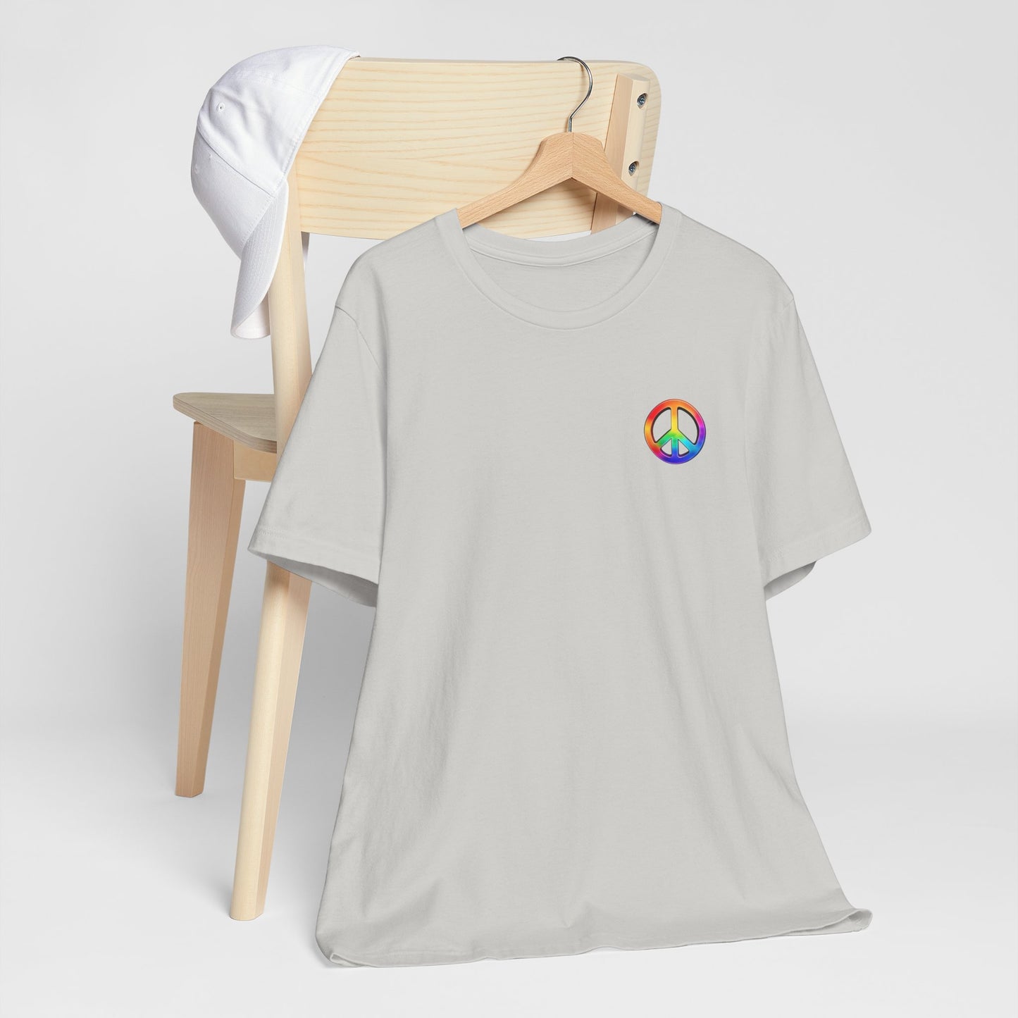 Peace Sign Tie-Dye Tee — Rainbow Hippie Peace Symbol T-Shirt