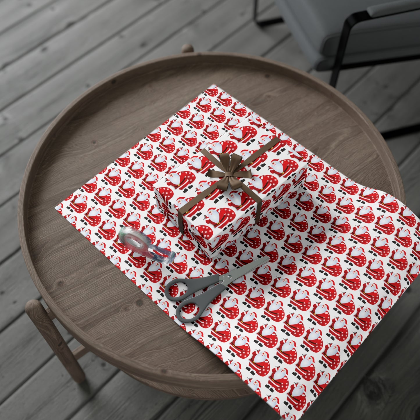 Festive Santa Gift Wrap Paper | Wrapping for Holidays, Christmas, Birthdays, Party Decor, Eco-Friendly Gift Wrap