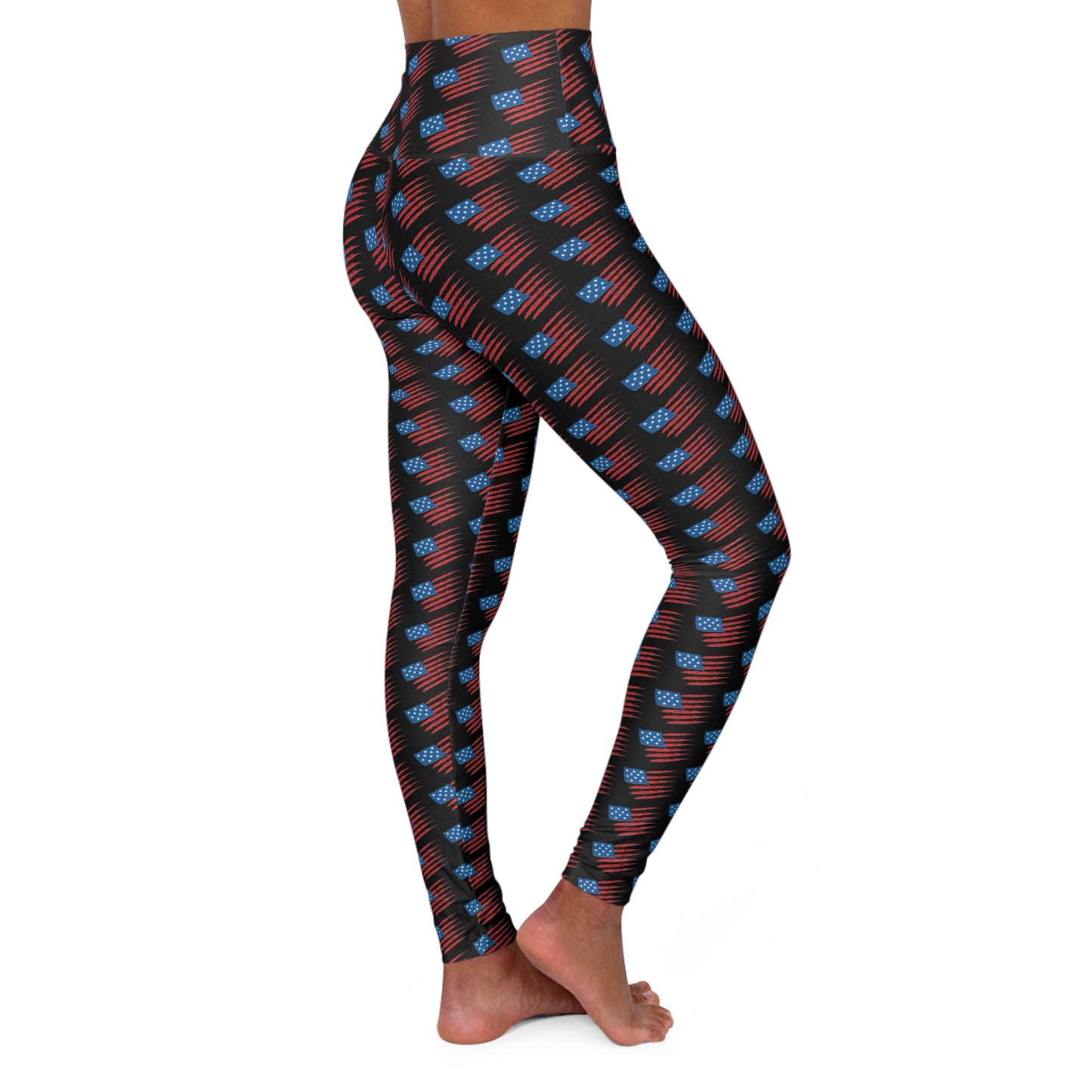 High Waisted Yoga Leggings with Bold Pattern, Activewear for Fitness, Workout Leggings, Gym Essentials, Christmas Gift, Trendy [...]