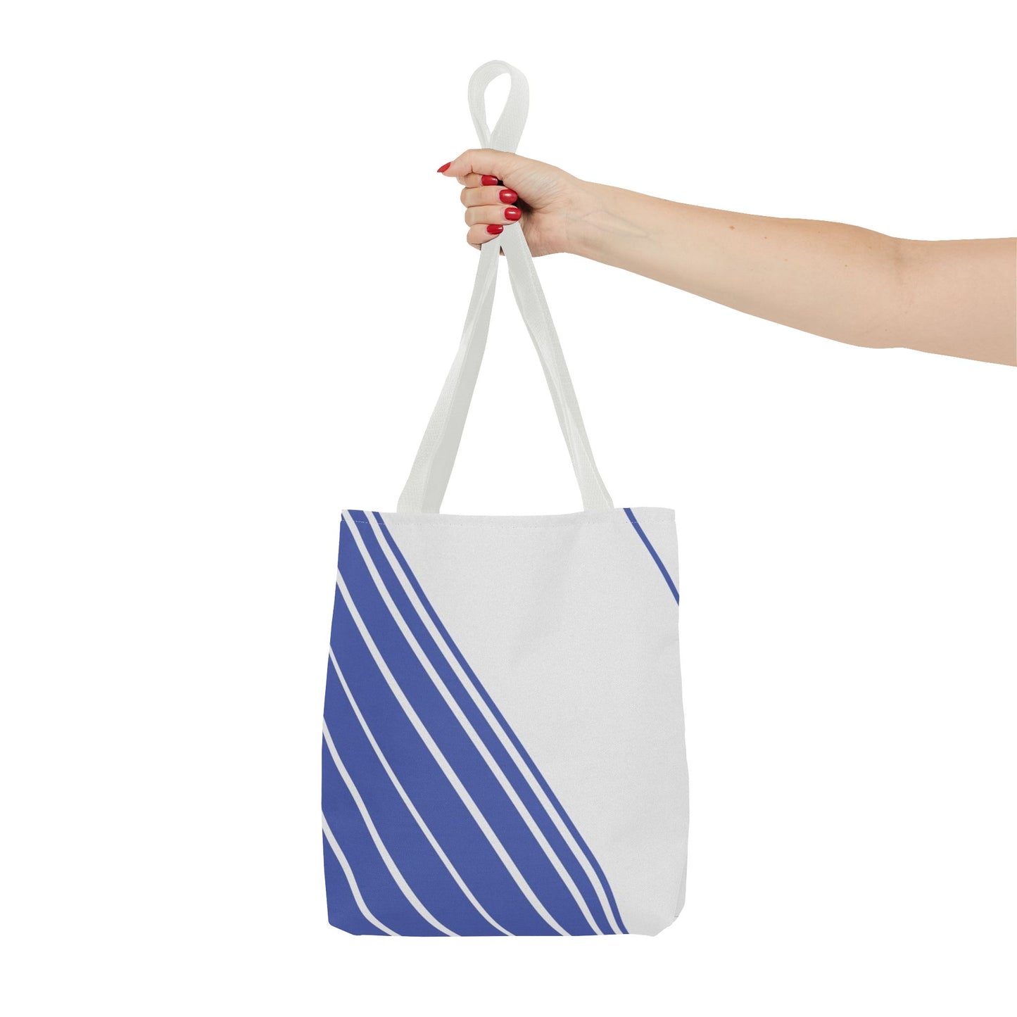 Chic Blue Striped Tote Bag, Stylish Reusable Shopping Bag, Beach Bag, Everyday Carry, Gift for Her