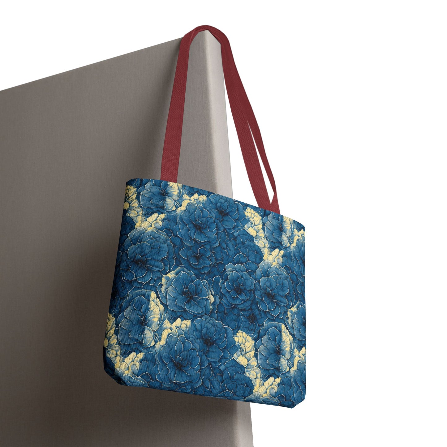 Floral Blue Peony Tote