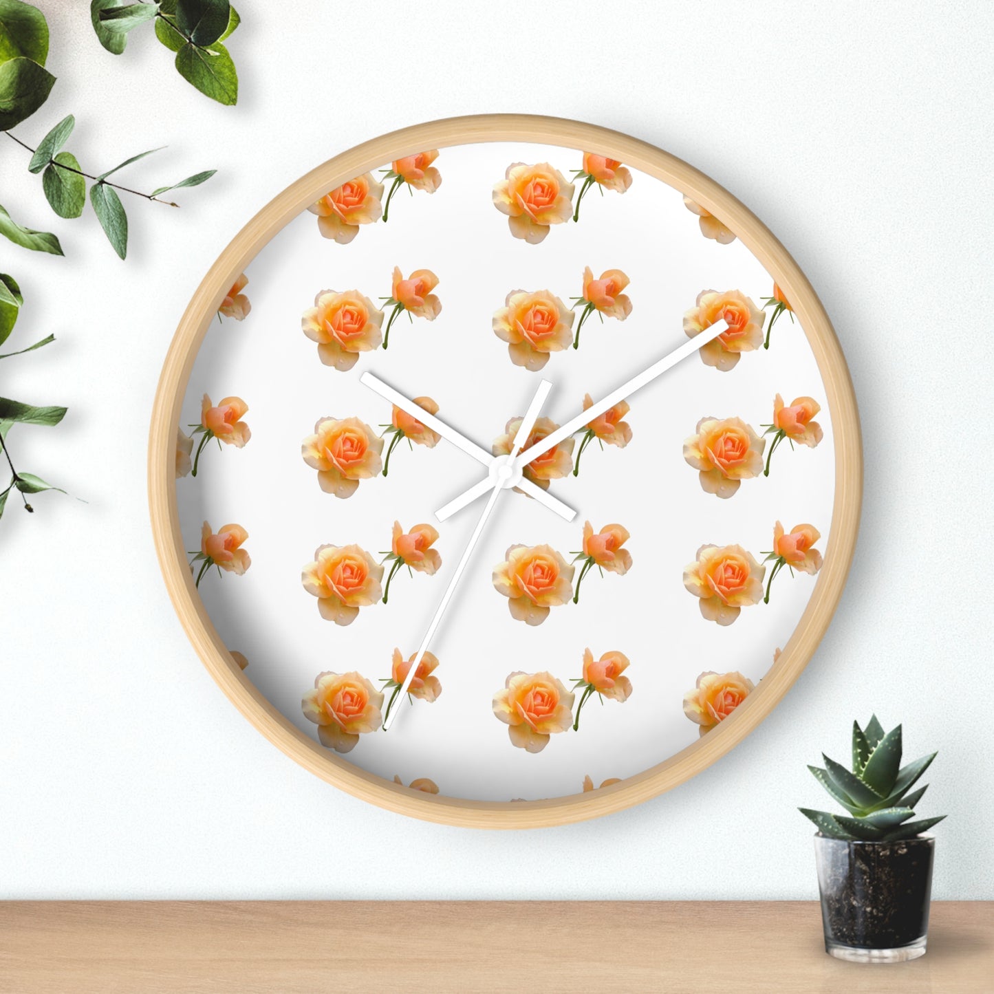 Charming Floral Wall Clock - Perfect for Home Decor, Gift for Her