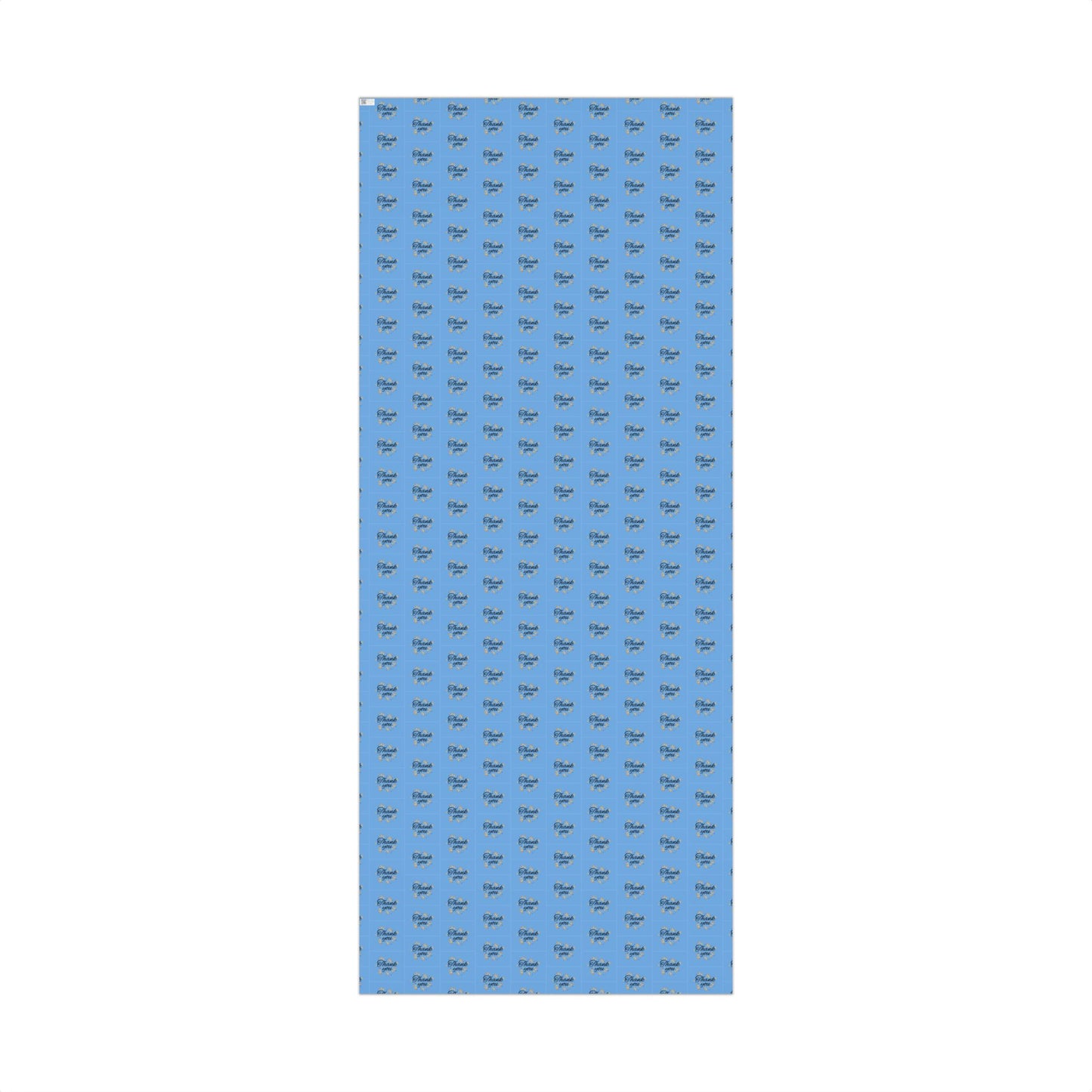 Gift Wrap Paper — 'Thank You' Confetti Pattern (Minimal White & Gold)