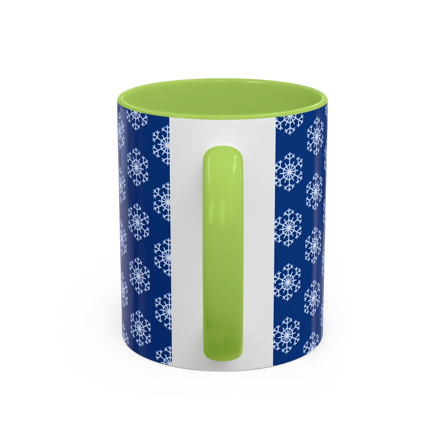 Blue Snowflake Accent Coffee Mug for Winter, Holiday Gift, Cozy Drinkware, Festive Kitchen Decor, Mug for Coffee Lovers, Tea Time Essential