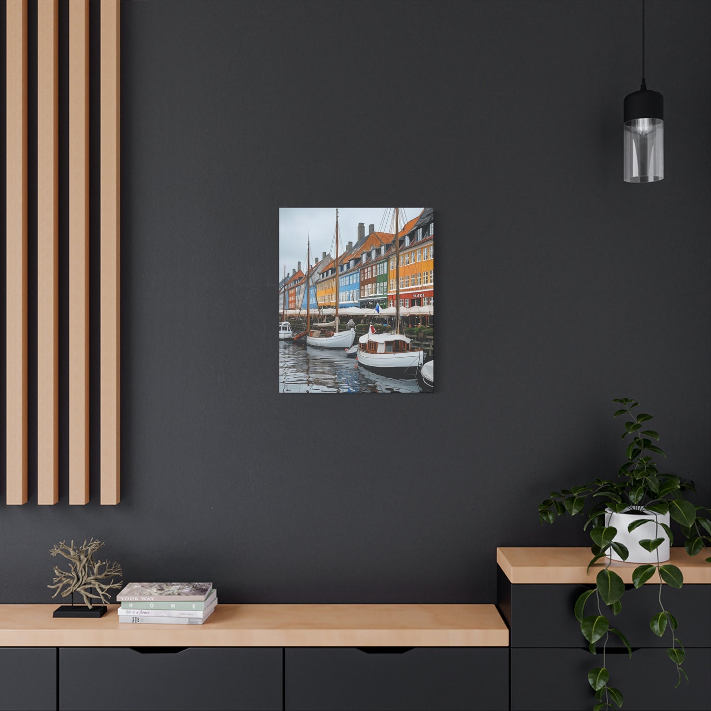 Coastal Canvas Print, Vibrant Harbor Art, Nautical Home Decor, Gift for Sailors, Maritime Wall Art
