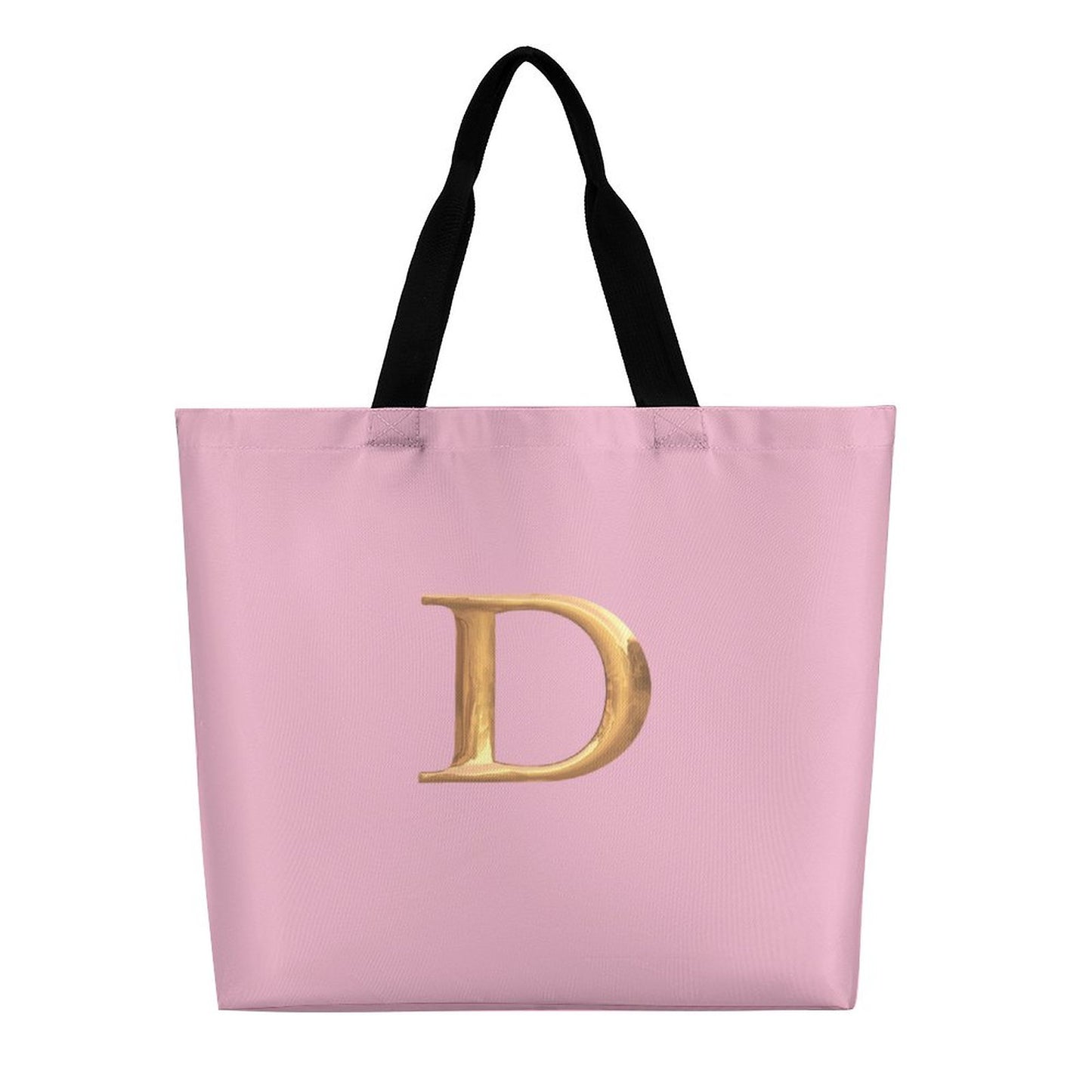 Large One Shoulder Shopping Bag Pink Bag - Gold D