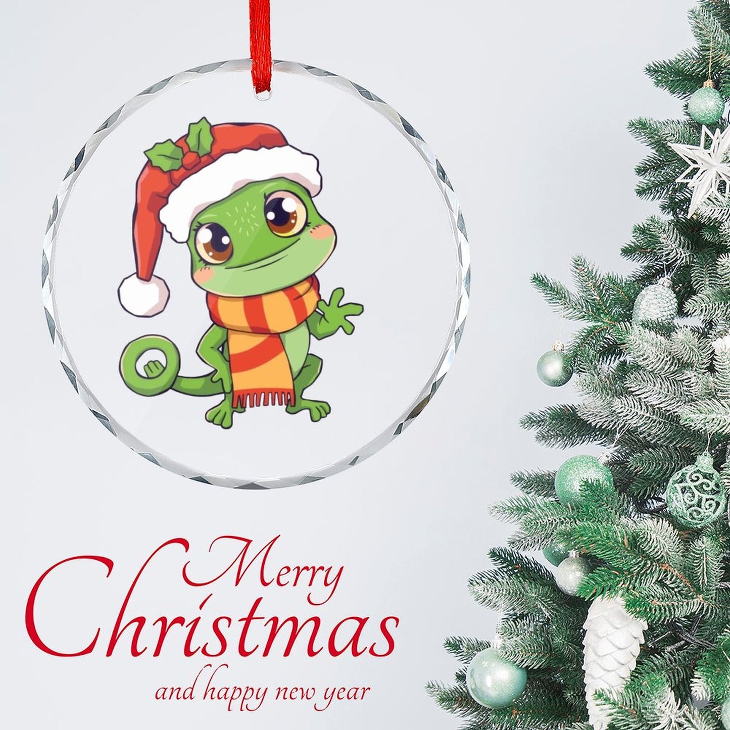 Glass Circular Ornament Pendant