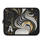 Elegant Personalized Laptop Sleeve, Art-Inspired Tech Case, Gift for Students, Professionals, Custom Monogram Sleeve, Stylish Gadget Cover
