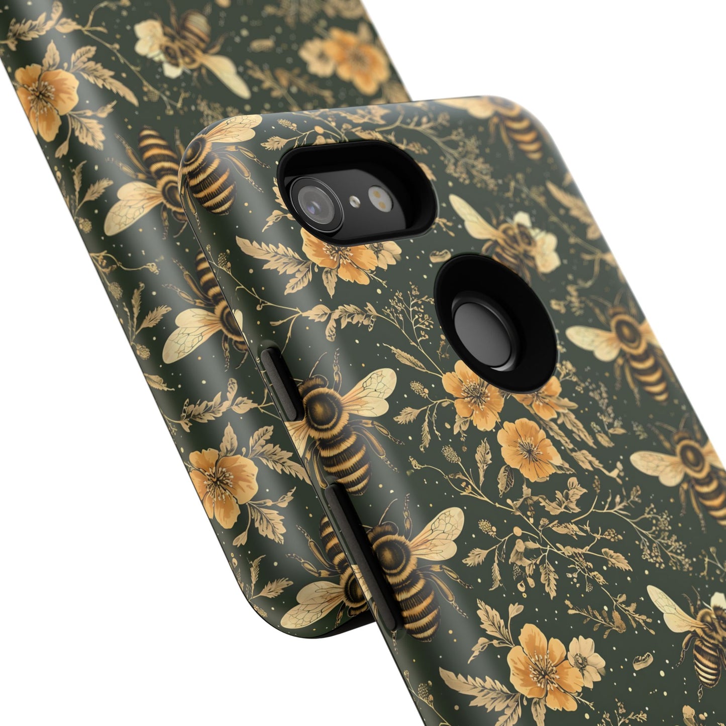 Nature-Inspired Phone Case, Tough Cases for Nature Lovers, Floral Bee Design, Eco-Friendly Gift, Summer Vibes, Trendy Phone Accessory,