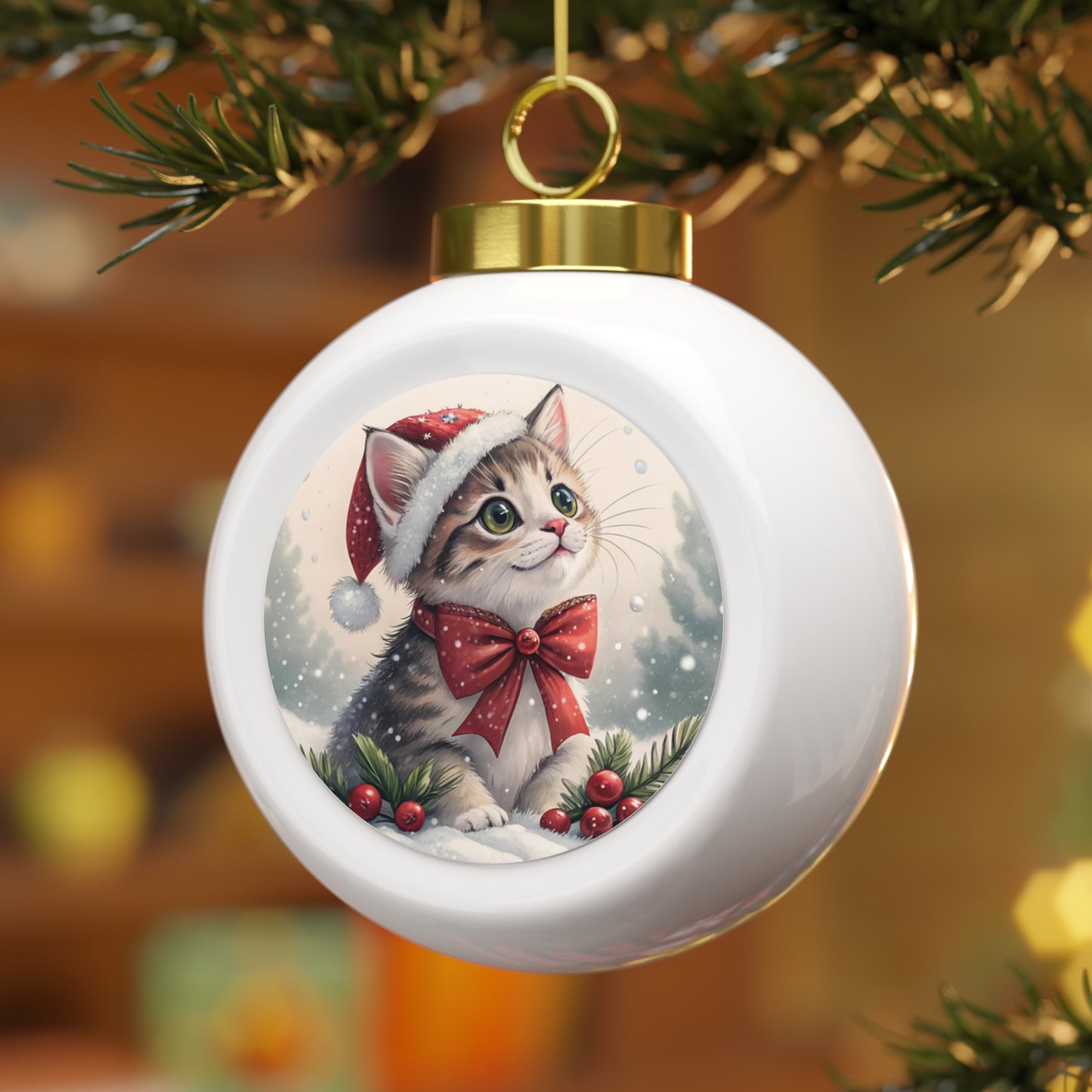 Festive Christmas Cat Ornament, Cat Lover Holiday Decor, Unique Christmas Tree Decorations, Purrfect Gift for Cat Owners, Winter [...]