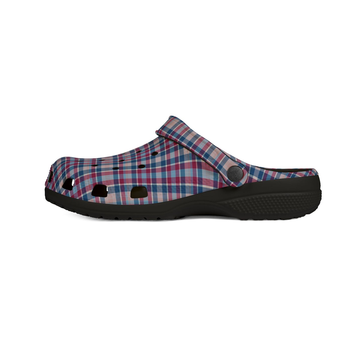 Plaid EVA Foam Clogs — Lightweight Comfortable Garden & Casual Shoes
