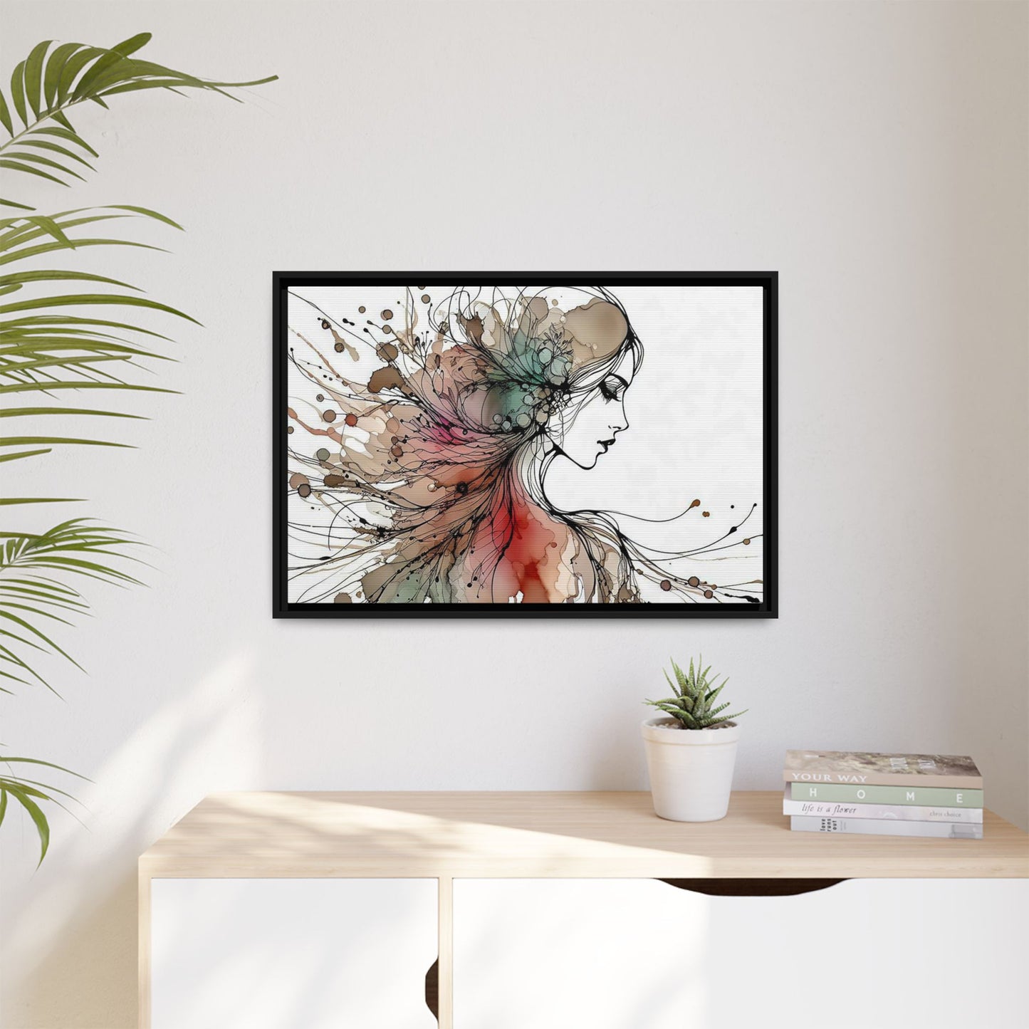 Matte Canvas, Framed (Multi-color) - Girl Whispers