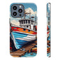 Colorful Fishing Boat Phone Case | Nautical Gift, Marine Design, Coastal Aesthetic, Summer Vibes, Sea Lover's Accessory