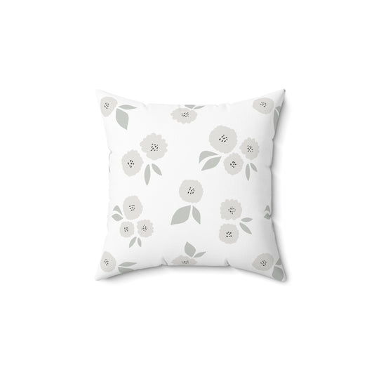 Floral Decor Accent Pillow for Cozy Home, Spring Gift, Boho Decor, Flower Print Cushion, Living Room Accessory