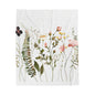 Floral Velveteen Blanket, Cozy Flower Throw, Soft Plush Blanket for Home Decor, Perfect Gift for Holidays, Nap Time Blanket