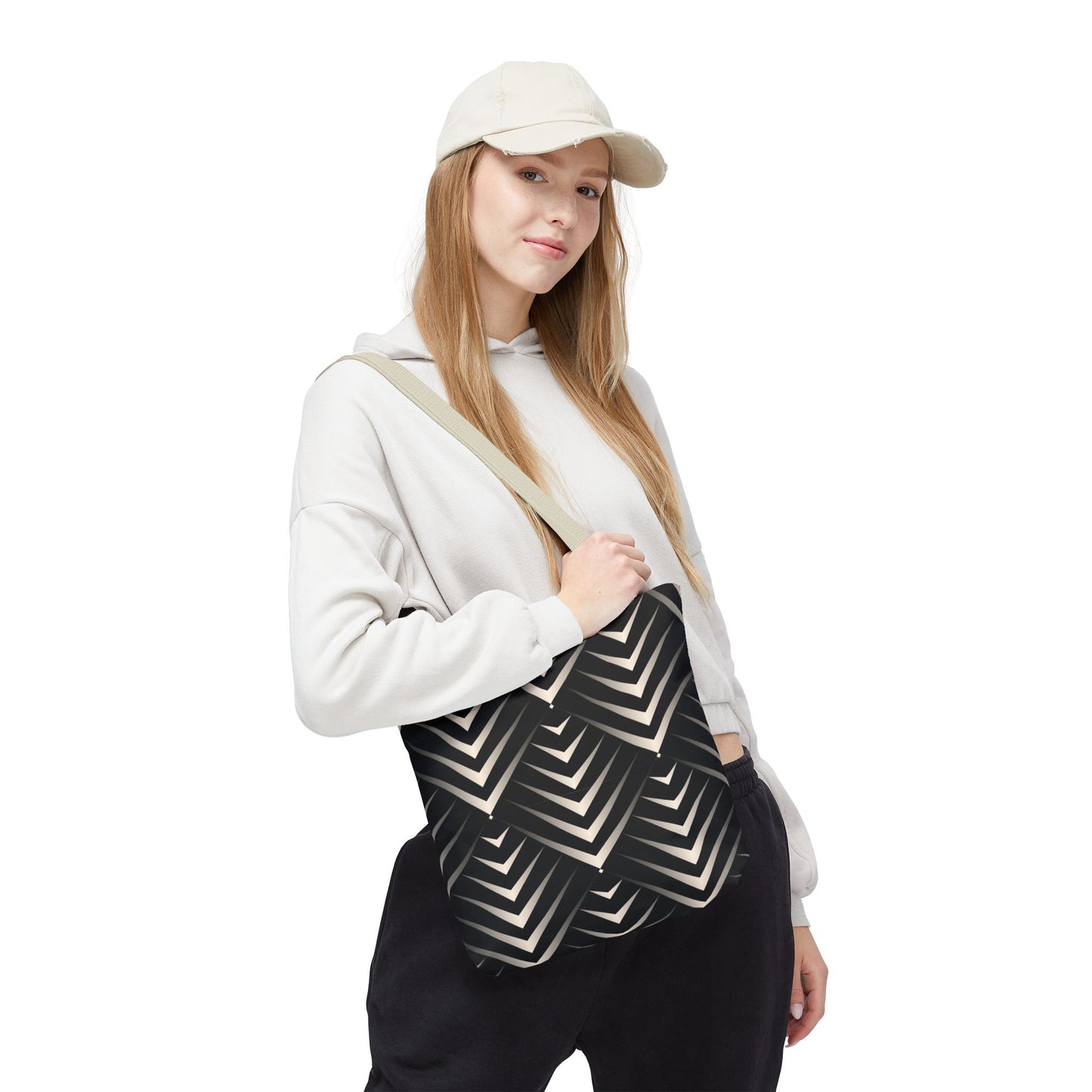 Chic Geometric Tote Bag, Stylish Everyday Bag, Reusable Shopping Tote, Eco-Friendly Gift, Fashion Accessory for All Occasions