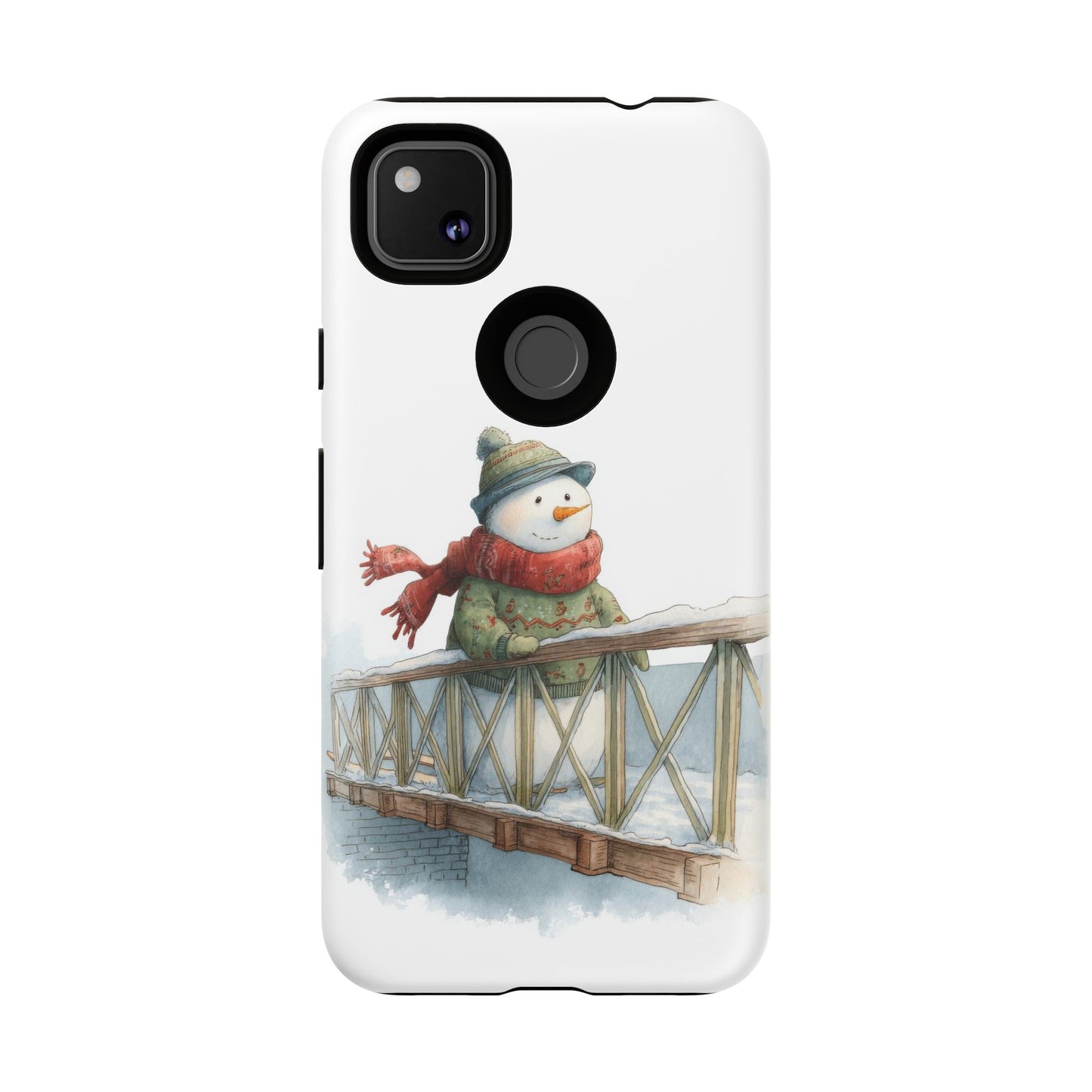 Snowman Phone Case – Winter Holiday Gift, Cute Snowman Design, Winter Accessories, Protective Phone Case, Unique Christmas Present